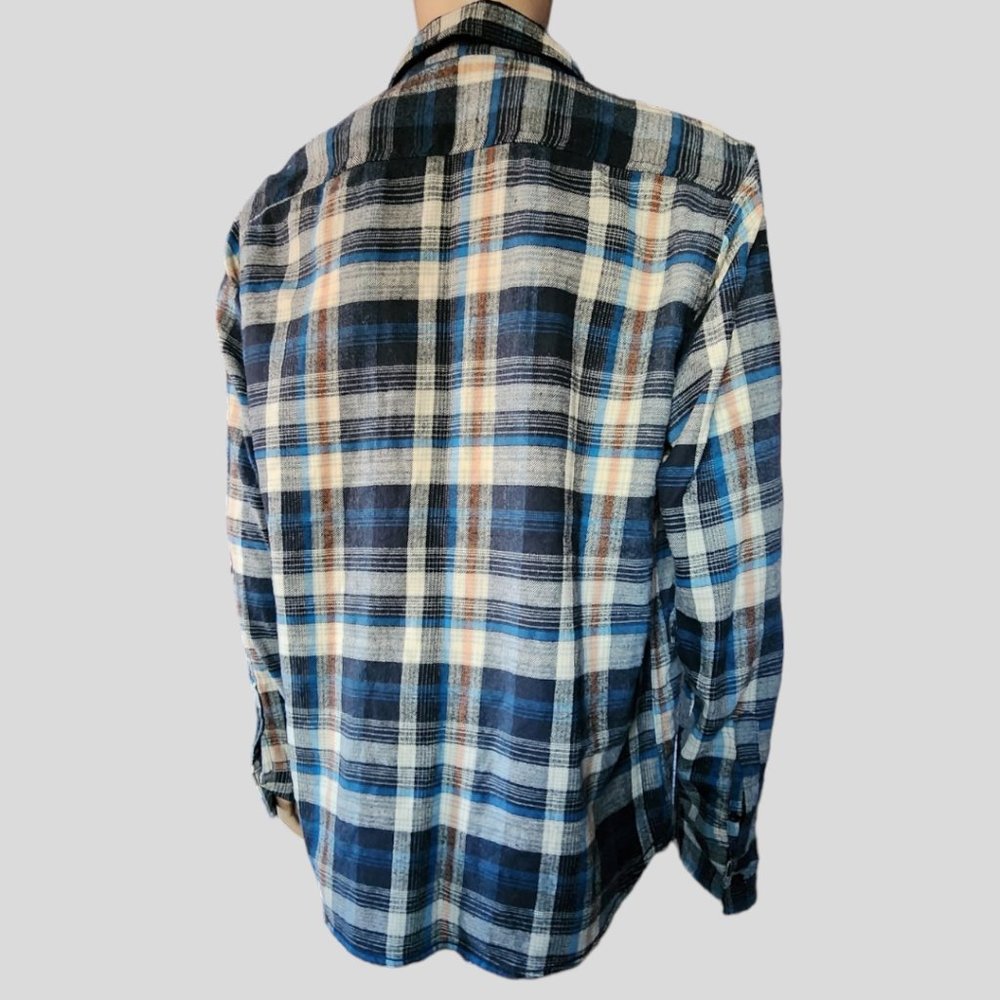 Mens Burnside Flannel Plaid Button Down Size Xl - image 4